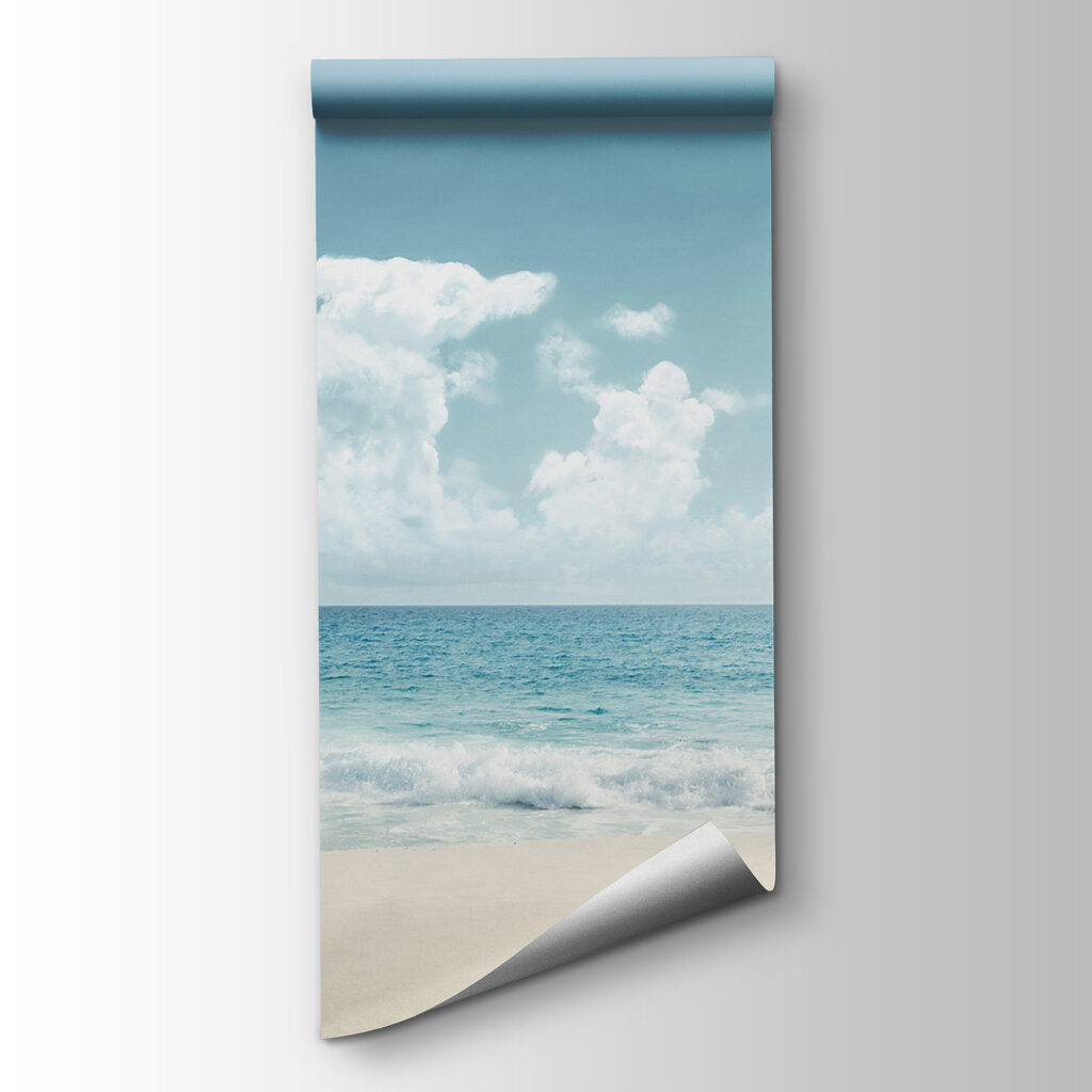 A beach with waves crashing on the sand A beach with waves crashing on the sand