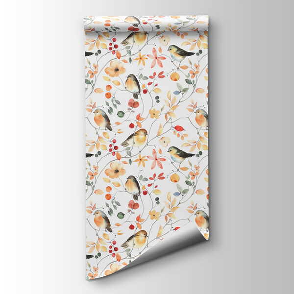 A pattern of birds and flowers A pattern of birds and flowers