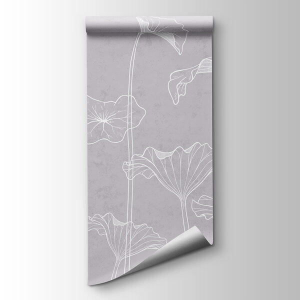 A white flowers on a gray background