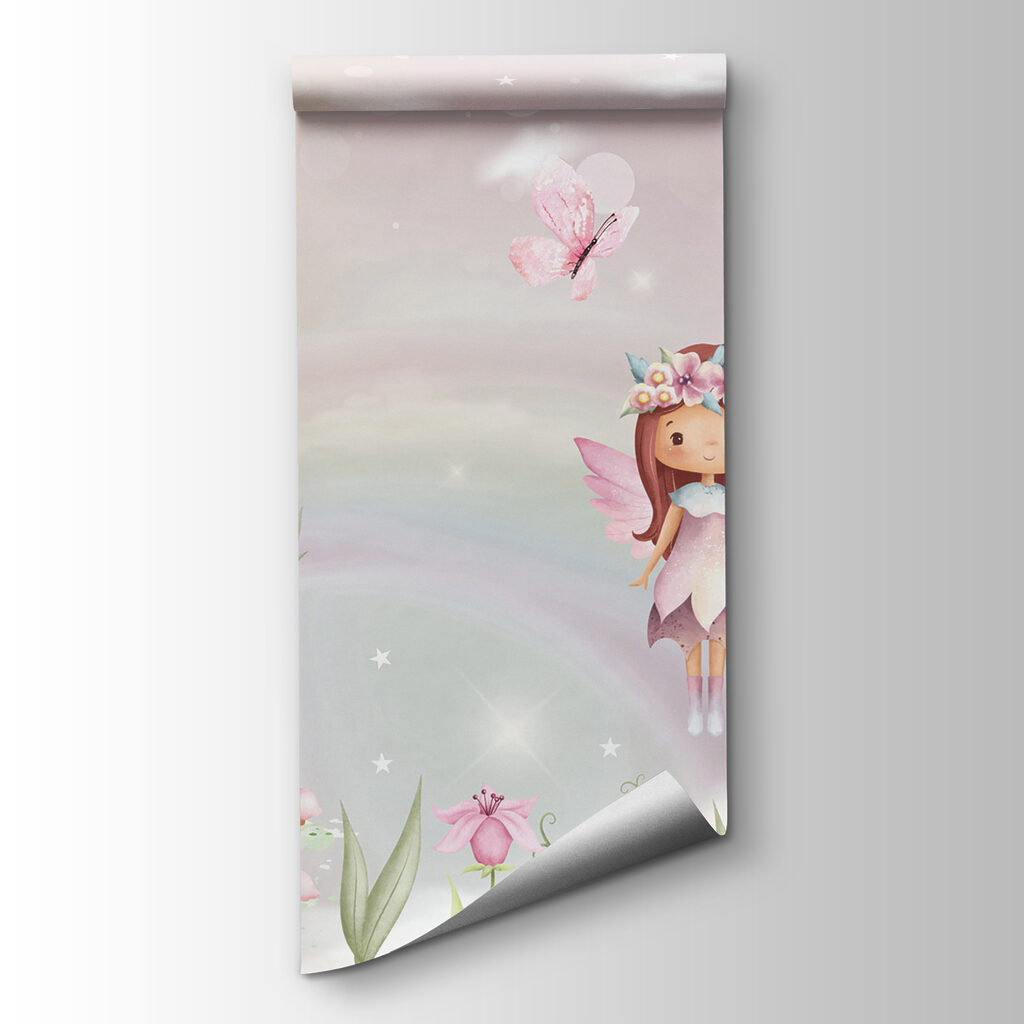 A cartoon fairy flying in the sky A cartoon fairy flying in the sky