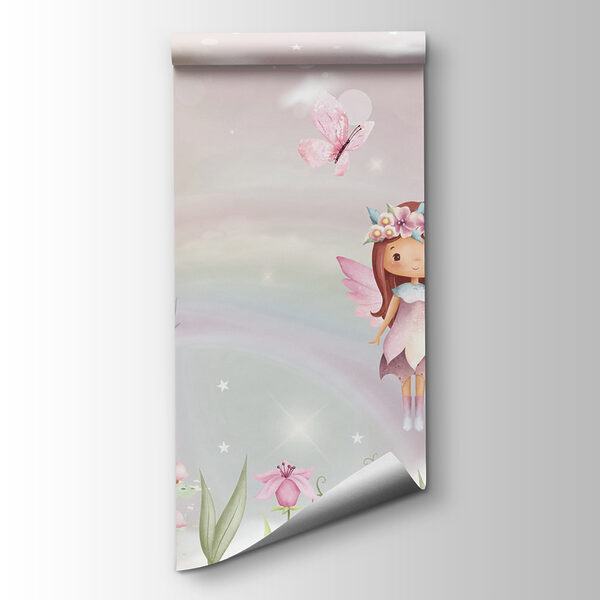 A cartoon fairy flying in the sky A cartoon fairy flying in the sky