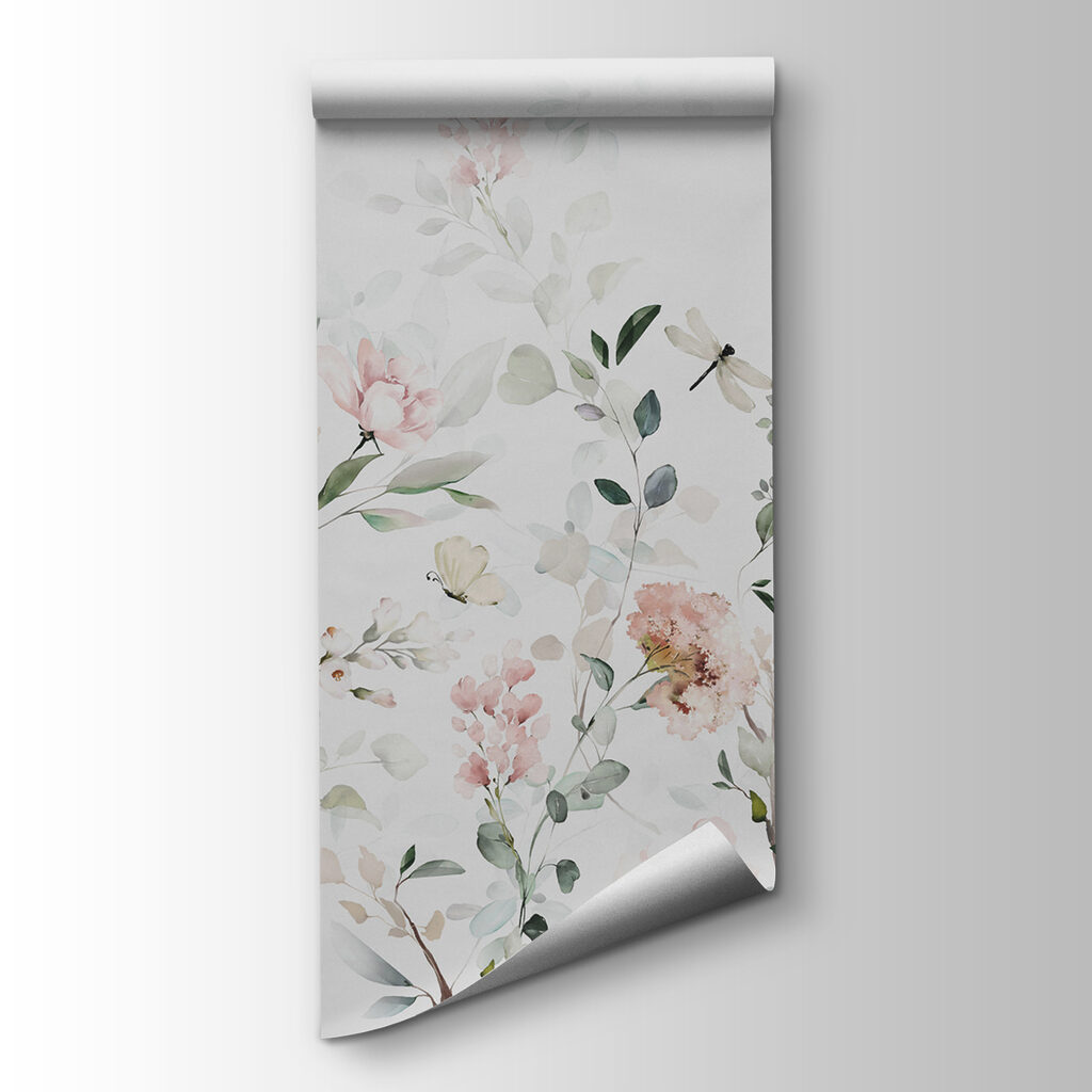 A painting of flowers and birds A painting of flowers and birds