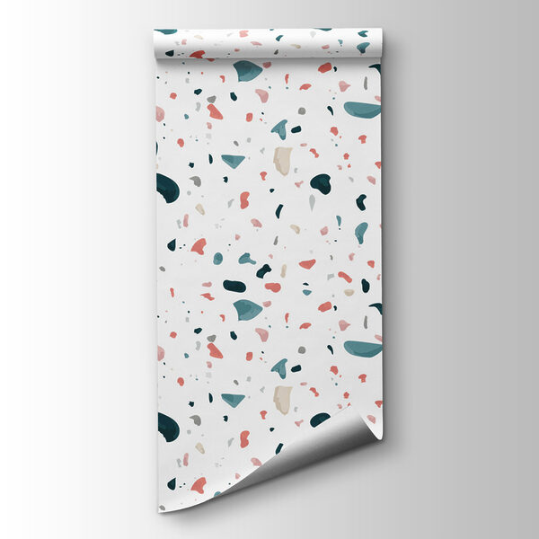 A pattern of small colored spots