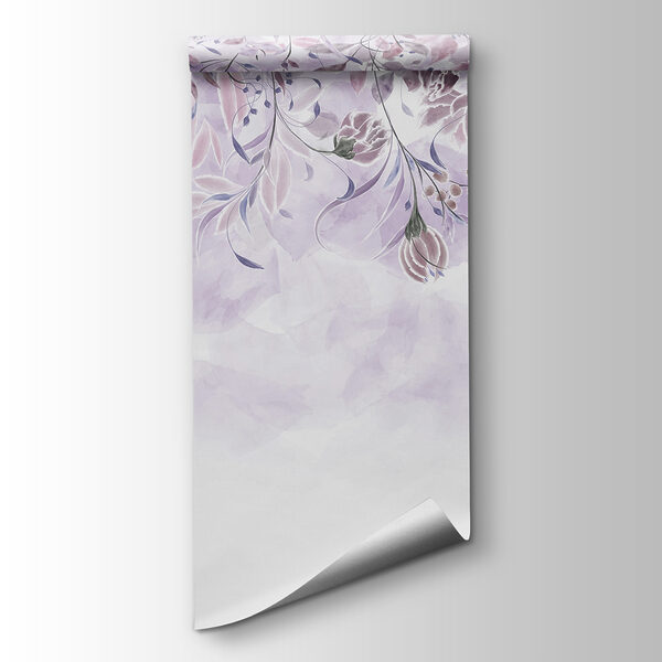 A purple and white floral design