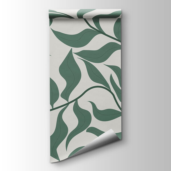 A green leaves on a white background