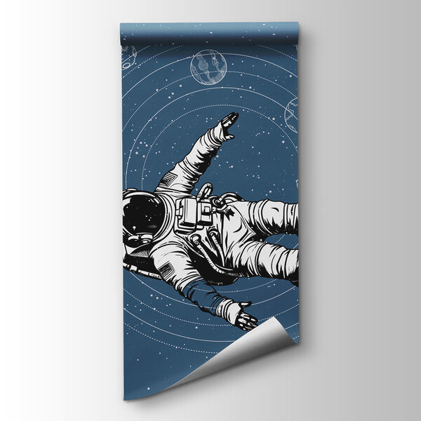 An astronaut floating in space An astronaut floating in space