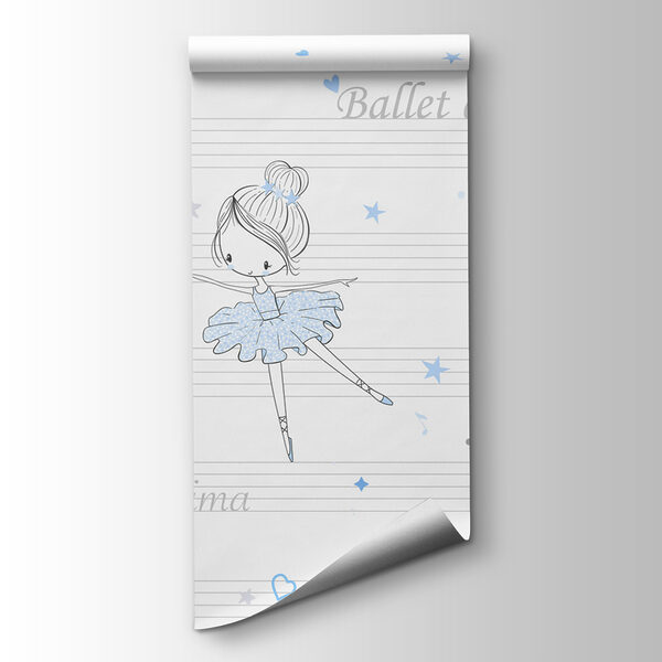 A group of ballet dancers on musical notes