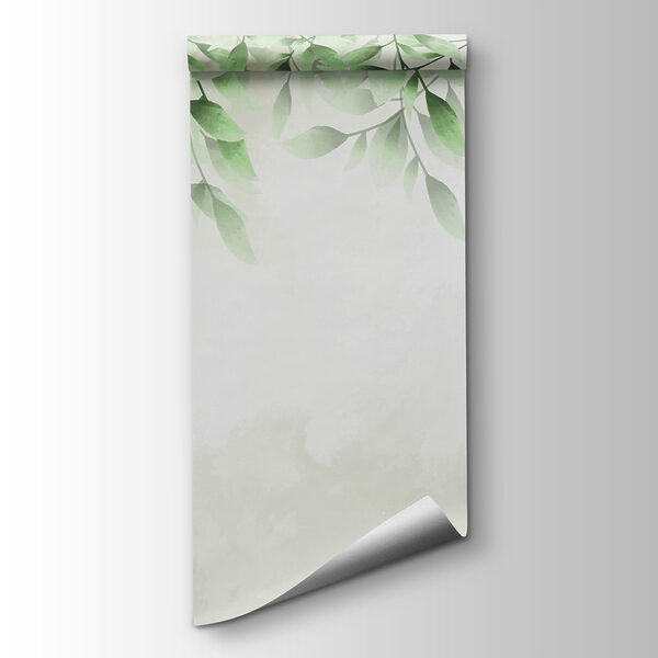 A green leaves on a white background