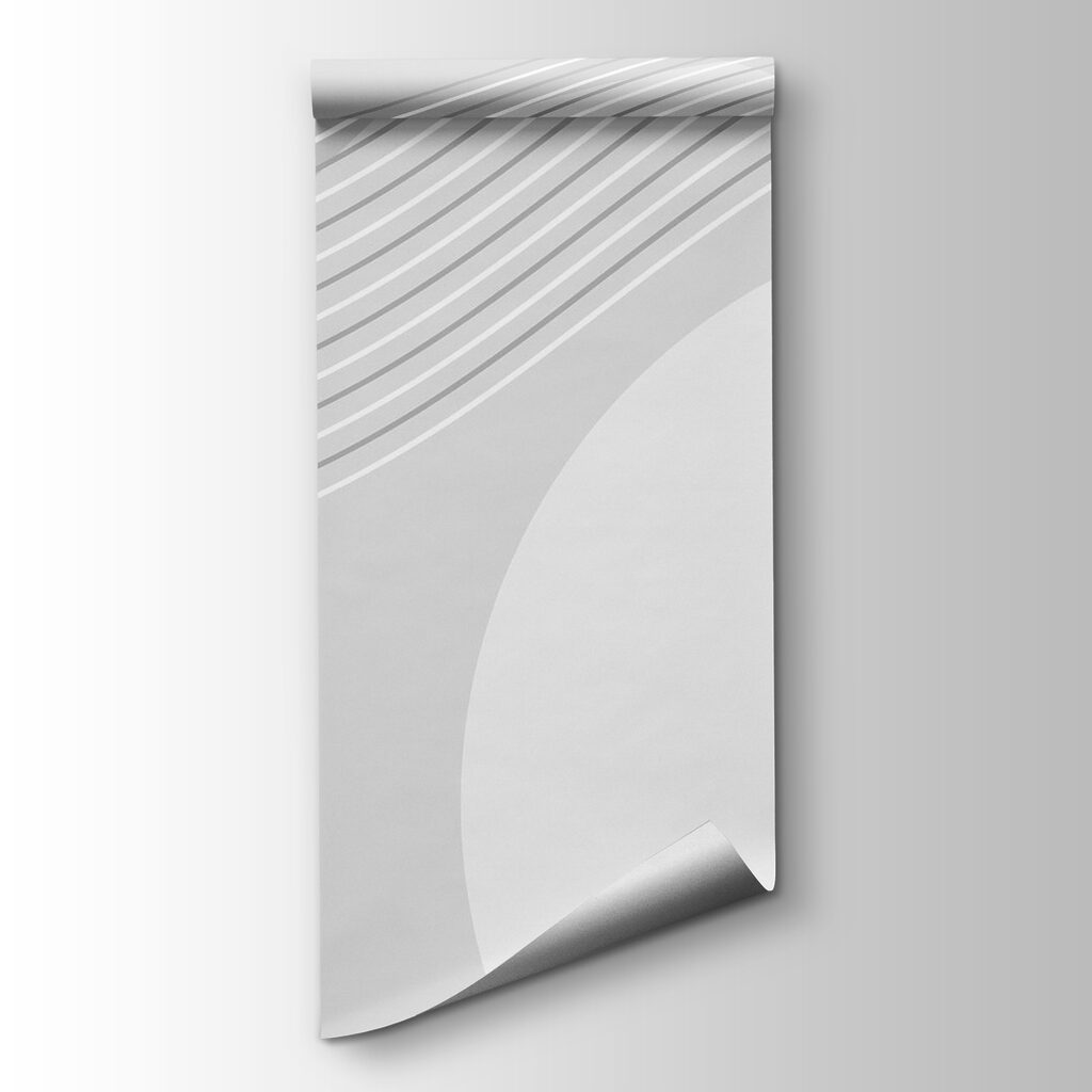A grey and white background with white lines