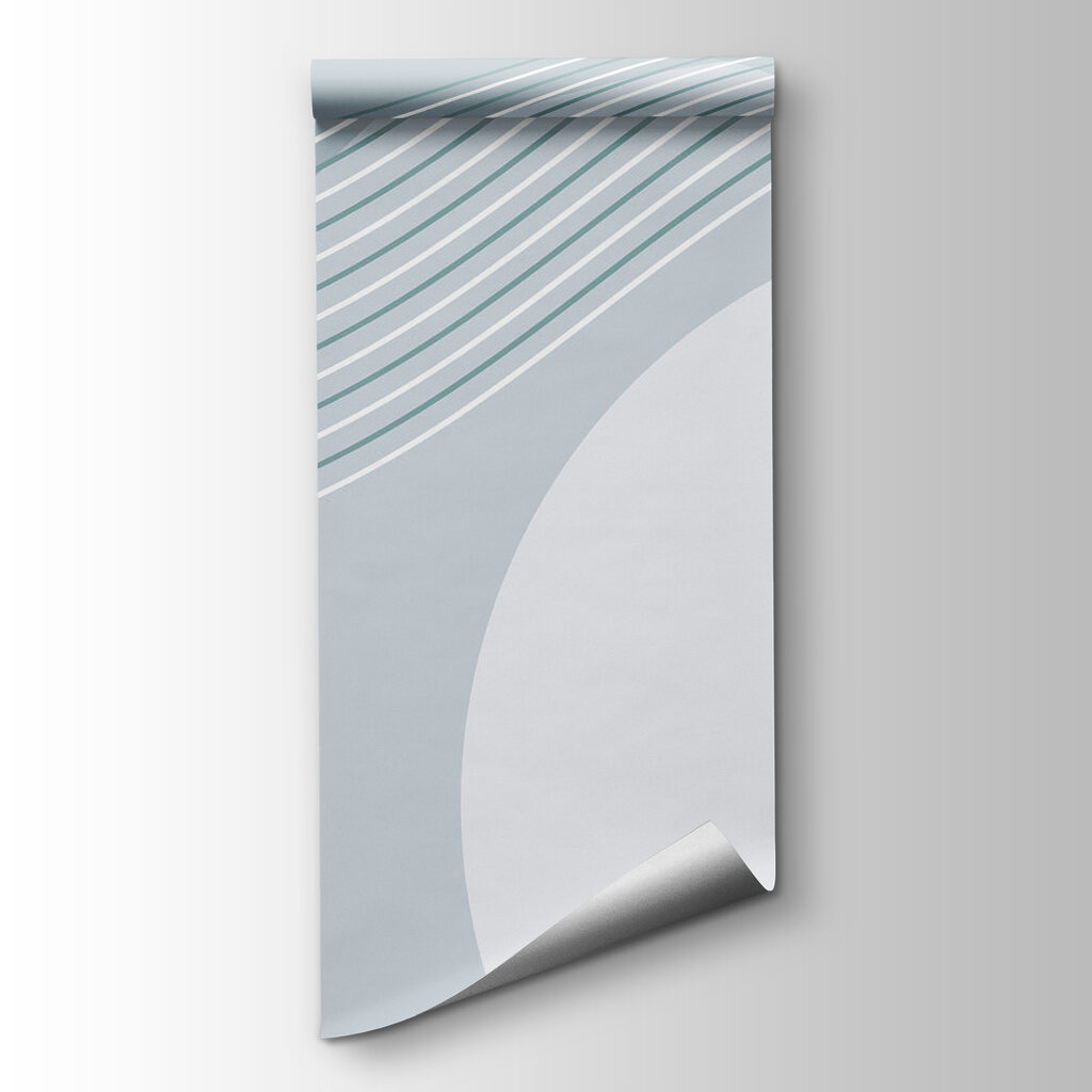A blue and white background with white lines