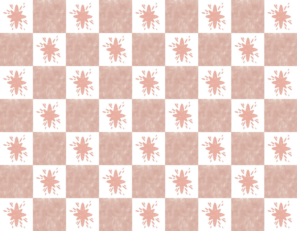 Pattern of pink squares with white squares