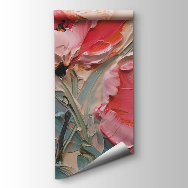 Painting of flowers on a canvas Painting of flowers on a canvas