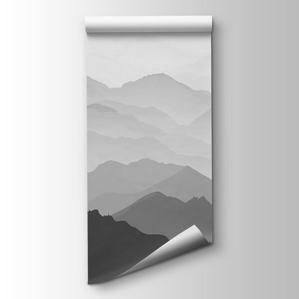 Mountain range with fog