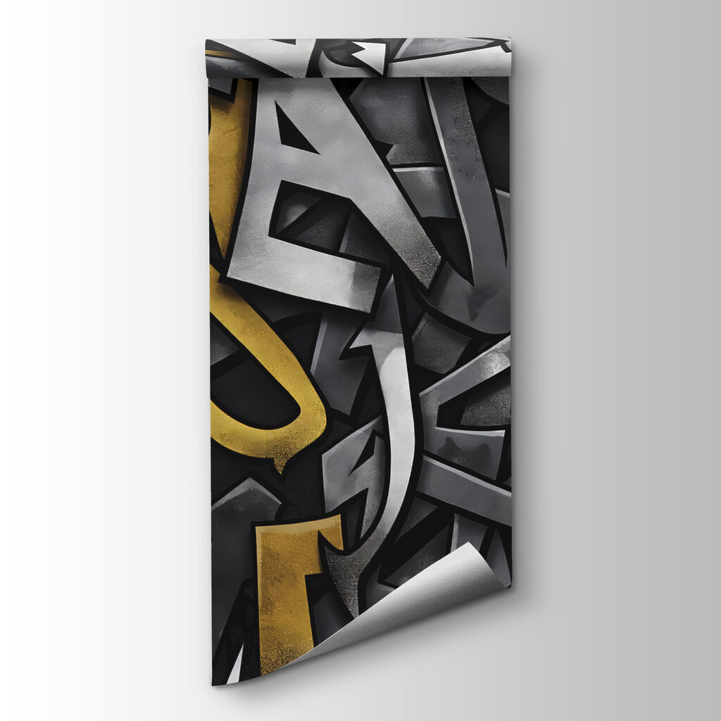 A close up of a pattern of letters