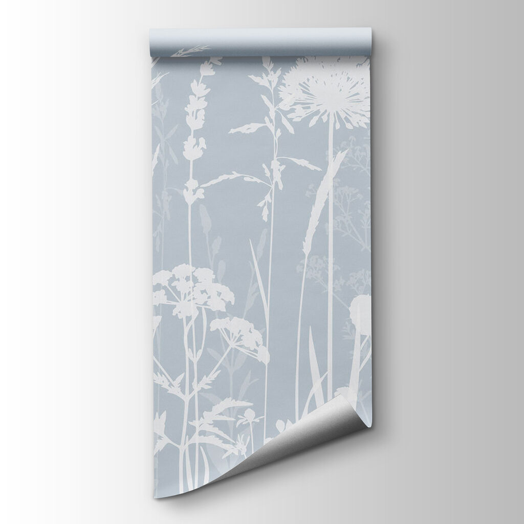 A white silhouettes of flowers A white silhouettes of flowers