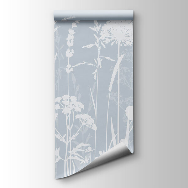 A white silhouettes of flowers A white silhouettes of flowers