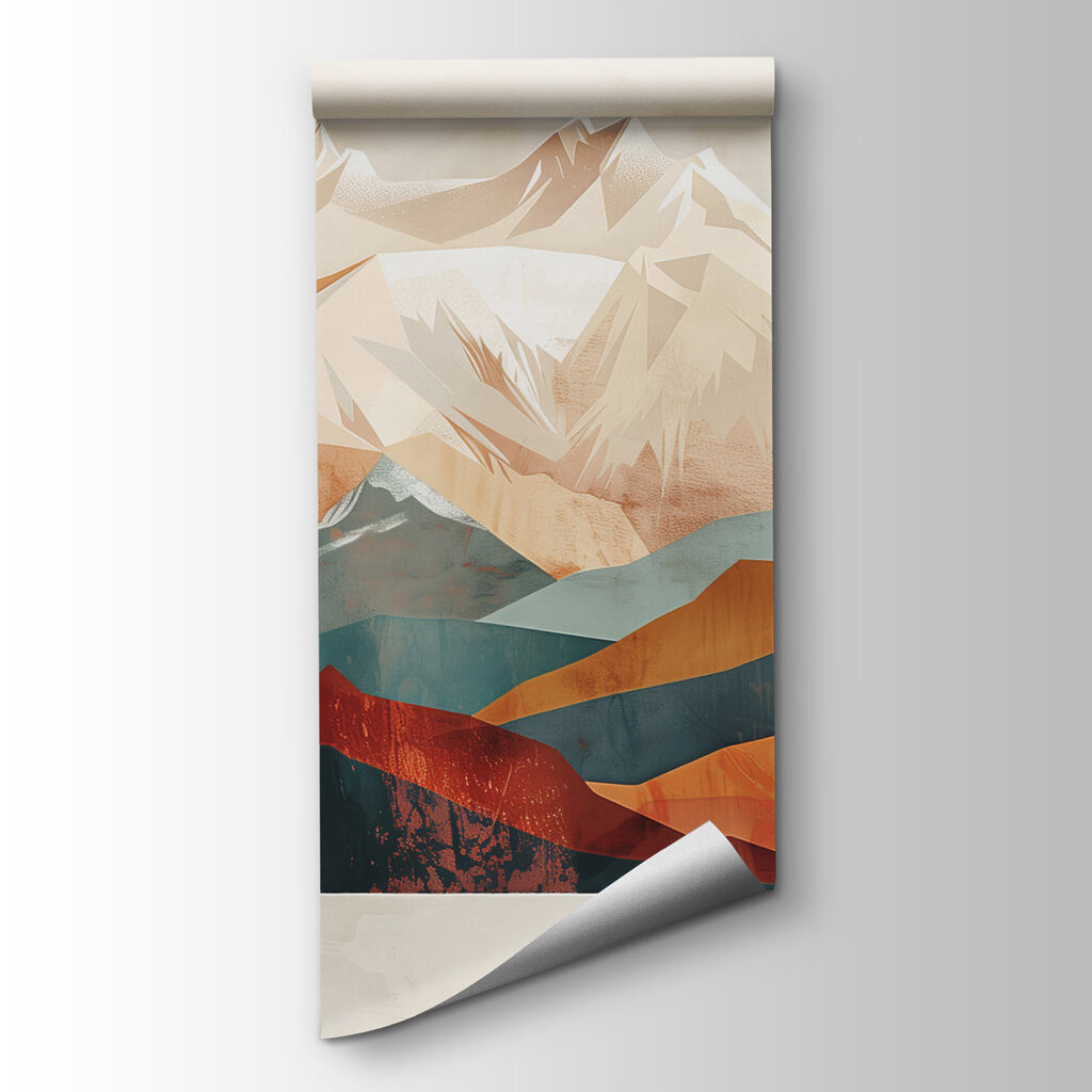 Mountain landscape with trees and a lake Mountain landscape with trees and a lake