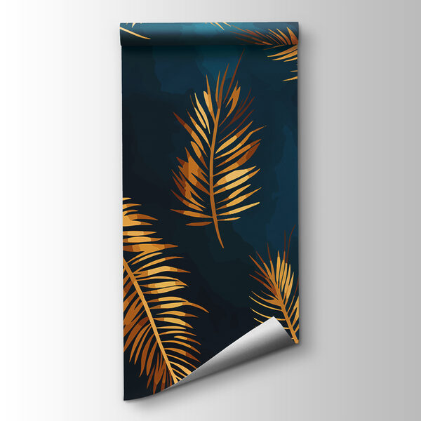 Bronze leaves against dark elegance