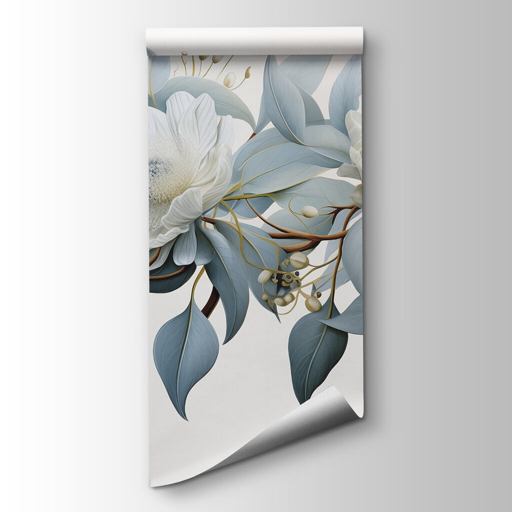 White flowers and leaves White flowers and leaves