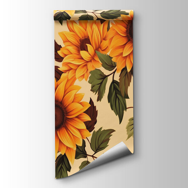 Pattern of sunflowers and leaves Pattern of sunflowers and leaves