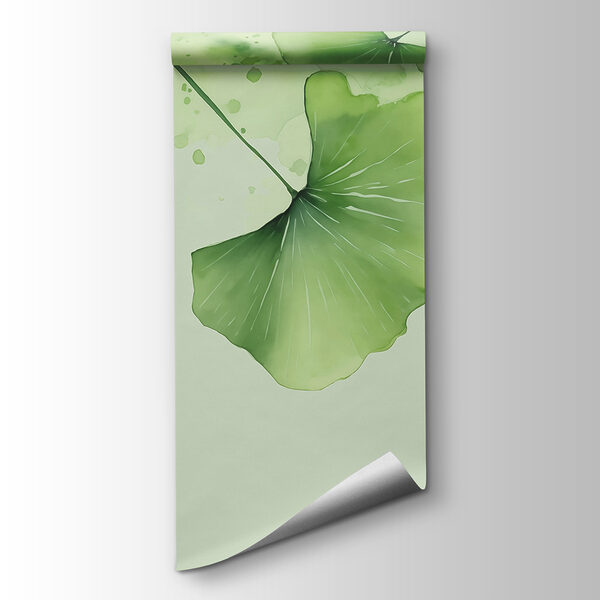 Elegant green leaves in soft hues