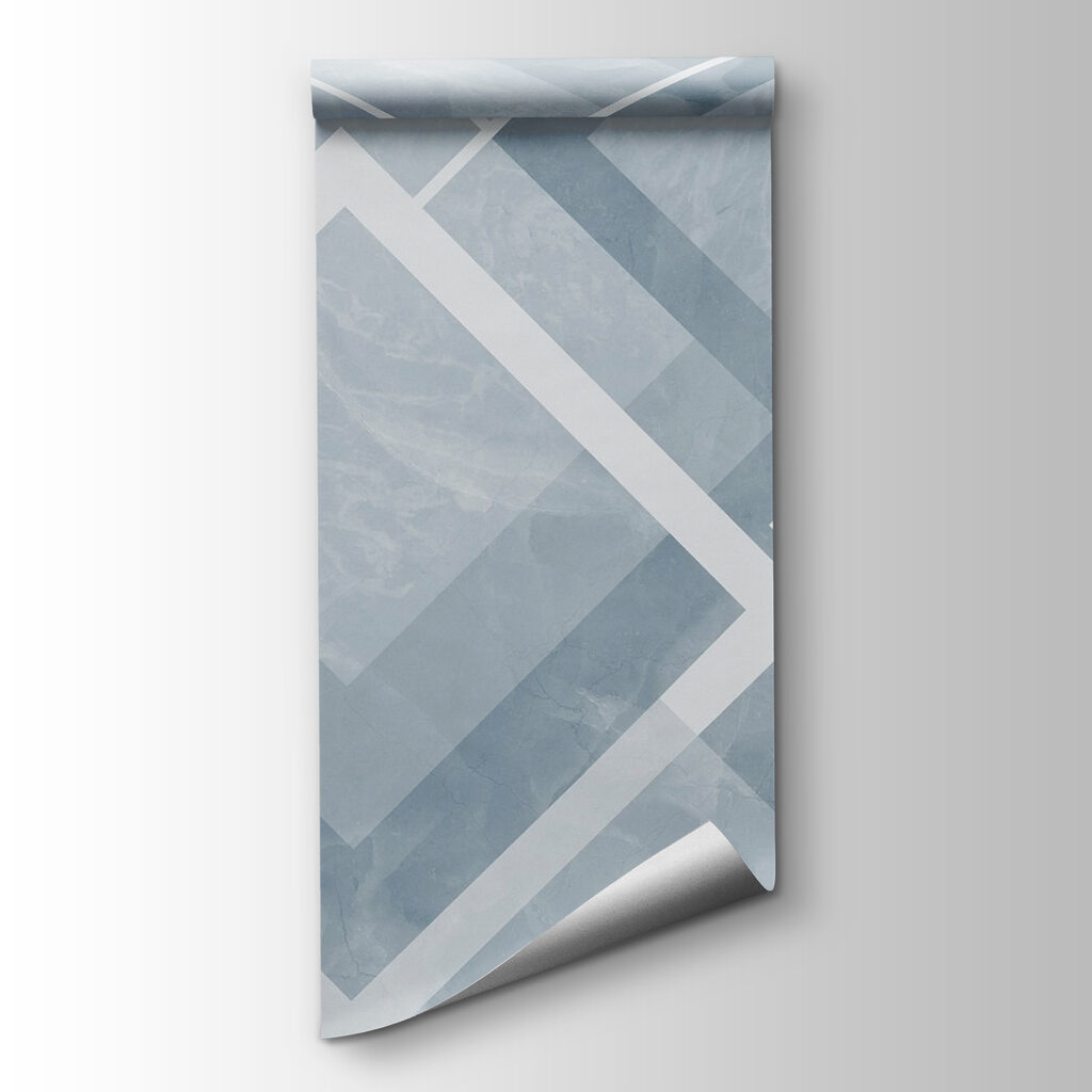 Blue and white background with white squares and lines