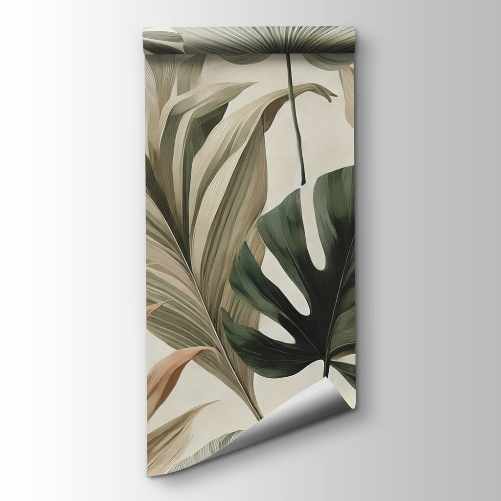 Wallpaper with leaves