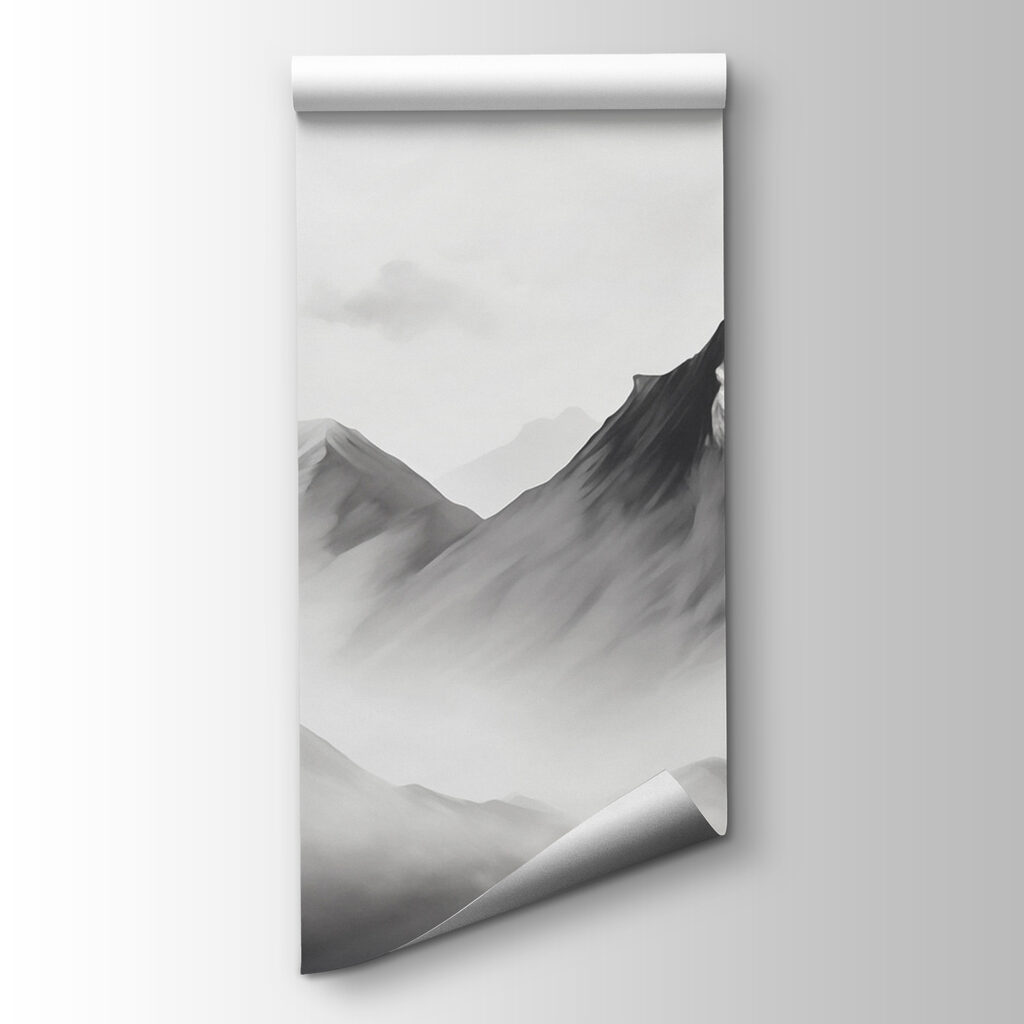 Mountain range with fog Mountain range with fog