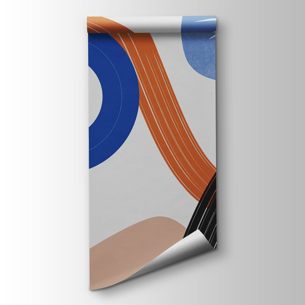 Colorful art piece with lines and circles