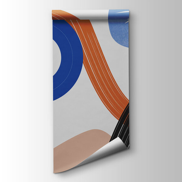 Colorful art piece with lines and circles