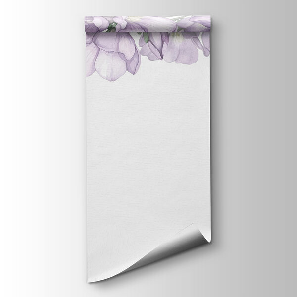 Row of purple flowers Row of purple flowers