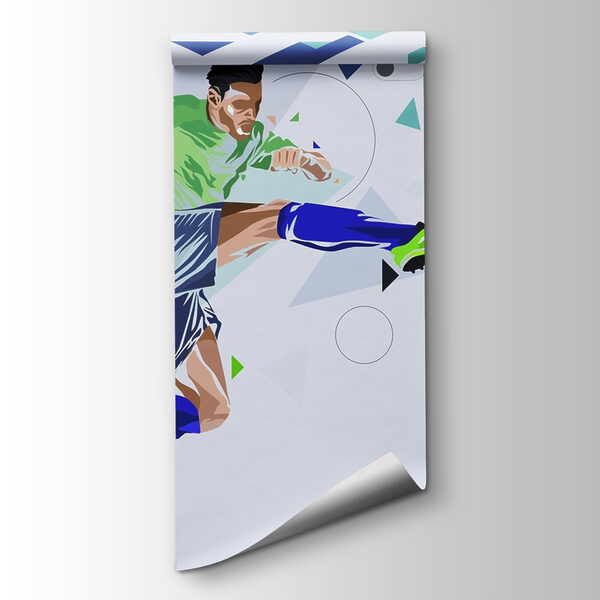 Man kicking a football ball Man kicking a football ball