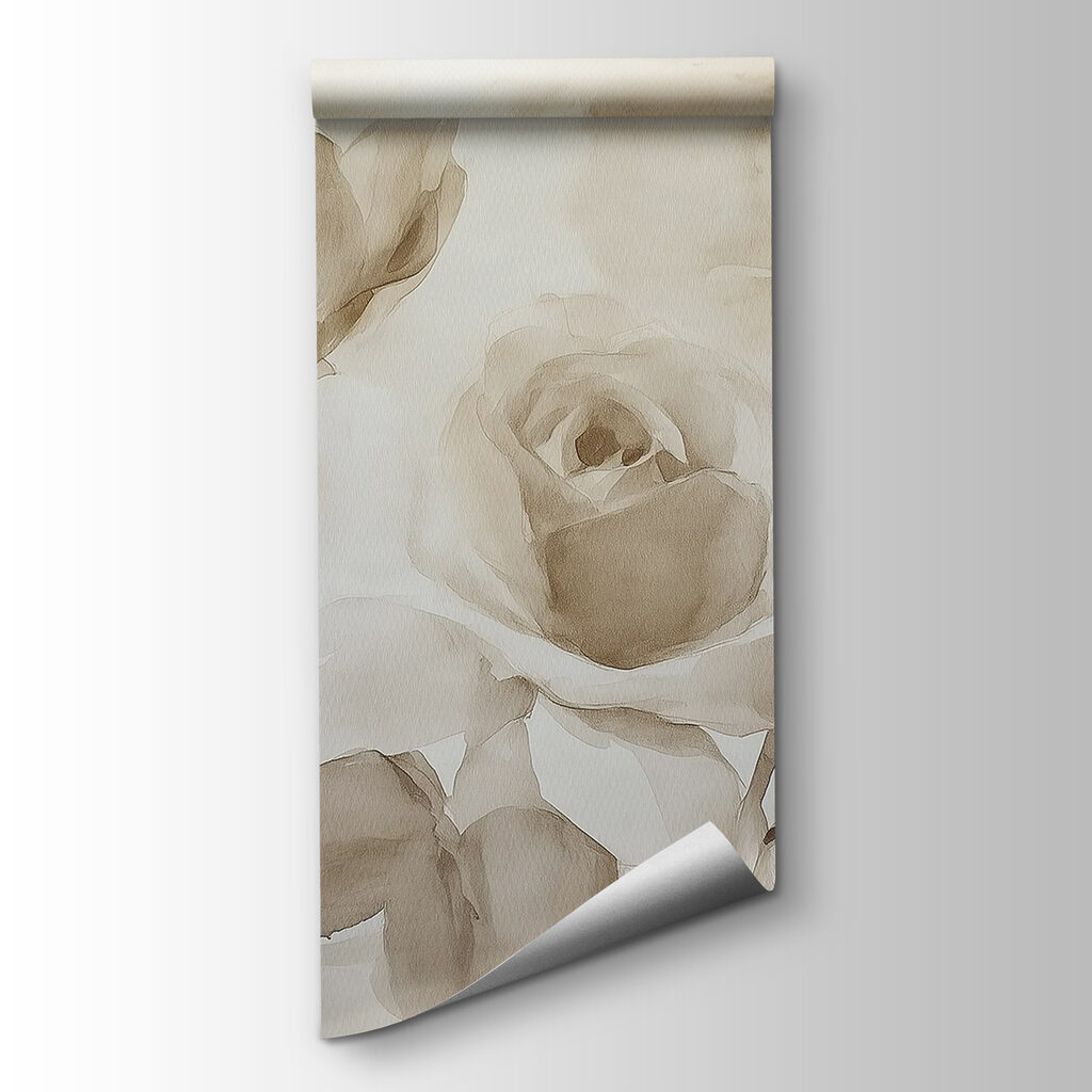 Painting of roses with leaves Painting of roses with leaves