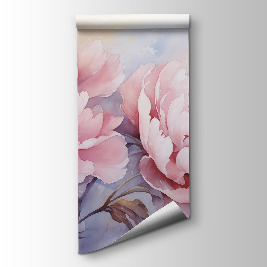 Painting of pink flowers Painting of pink flowers