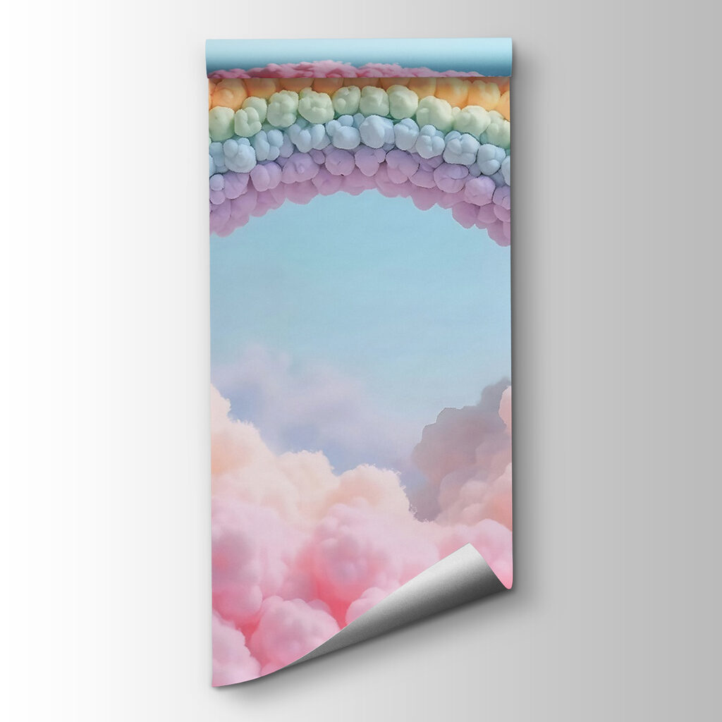 Rainbow made of clouds