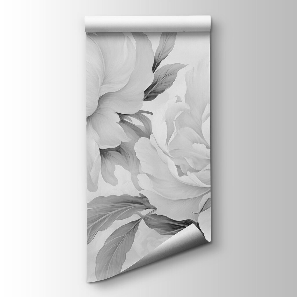 Delicate blooms in monochrome hues