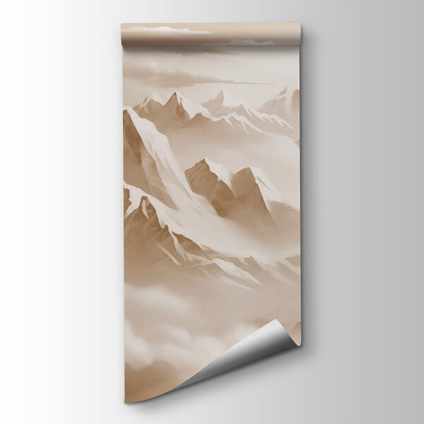 Mountain range with clouds Mountain range with clouds