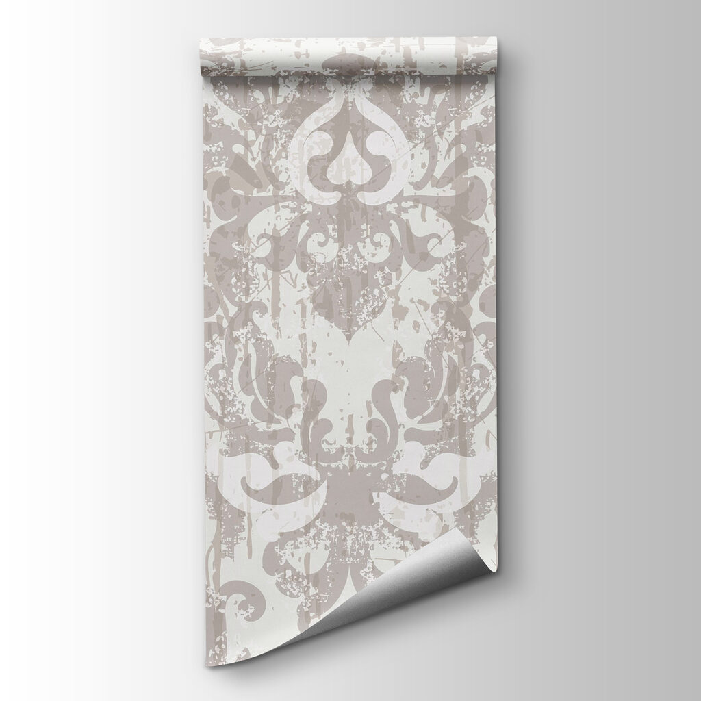 White and grey wallpaper