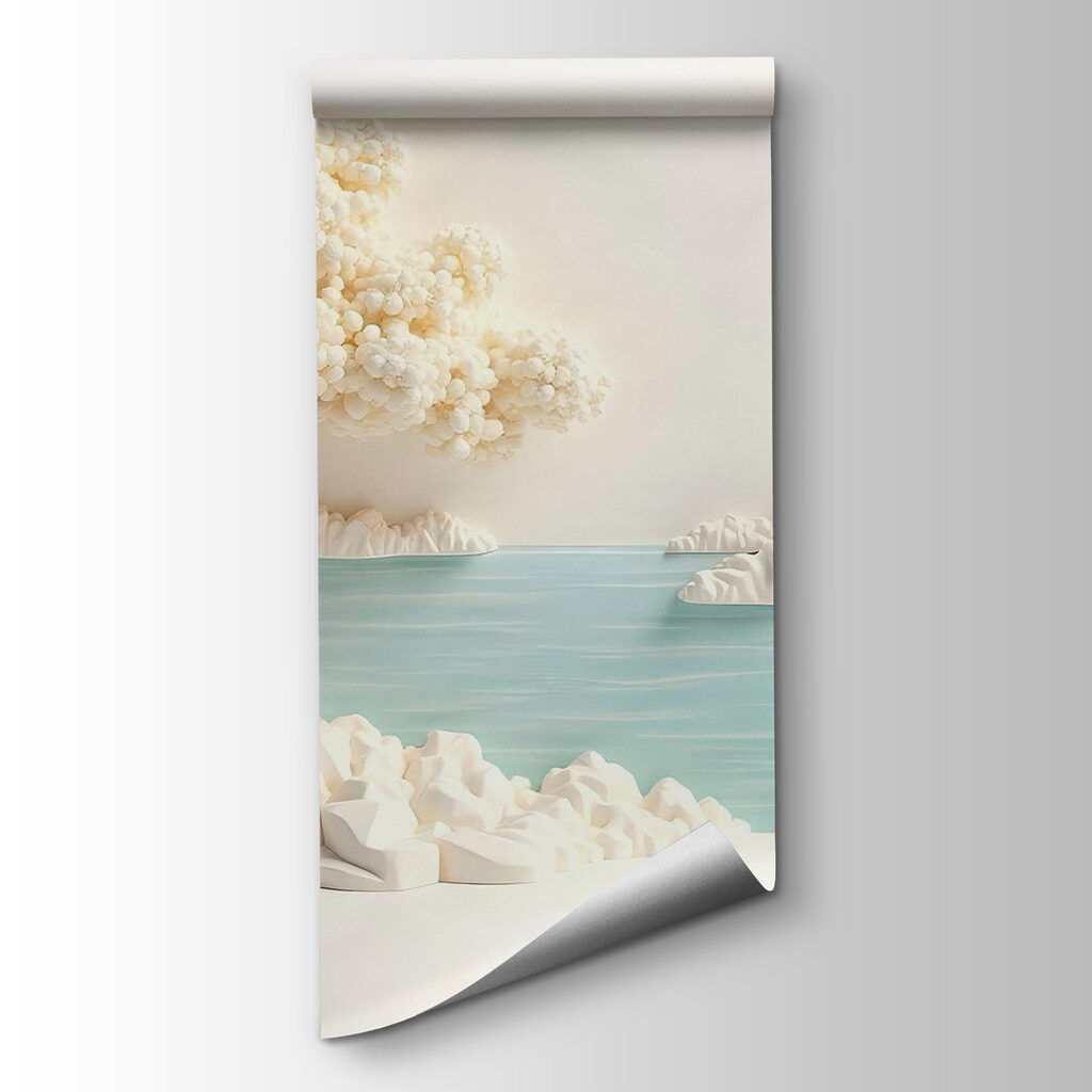 White tree and water