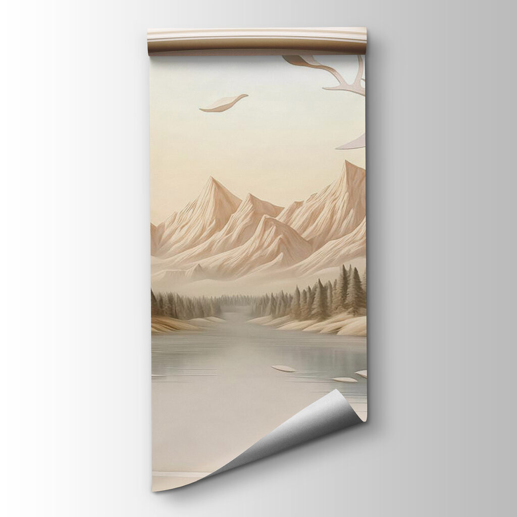 Wallpaper with a river and trees Wallpaper with a river and trees