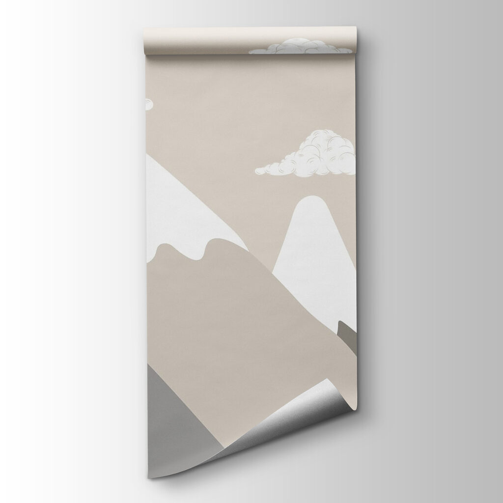 Mountain range with clouds