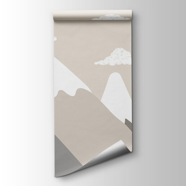 Mountain range with clouds