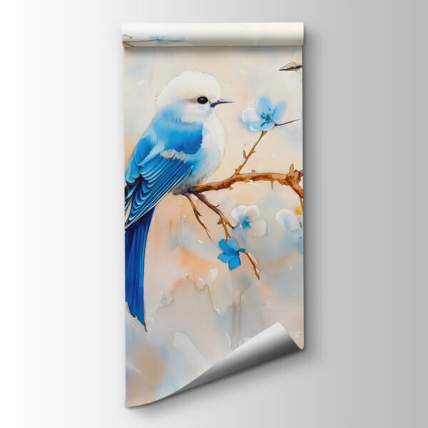 Group of blue birds on a branch Group of blue birds on a branch