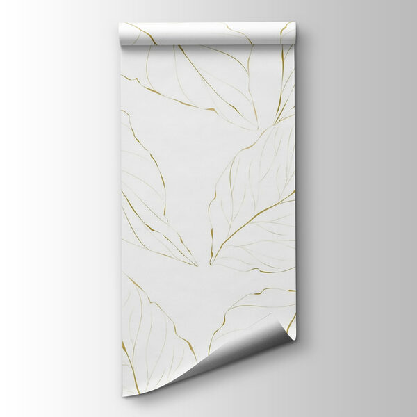 Pattern of leaves on a white background