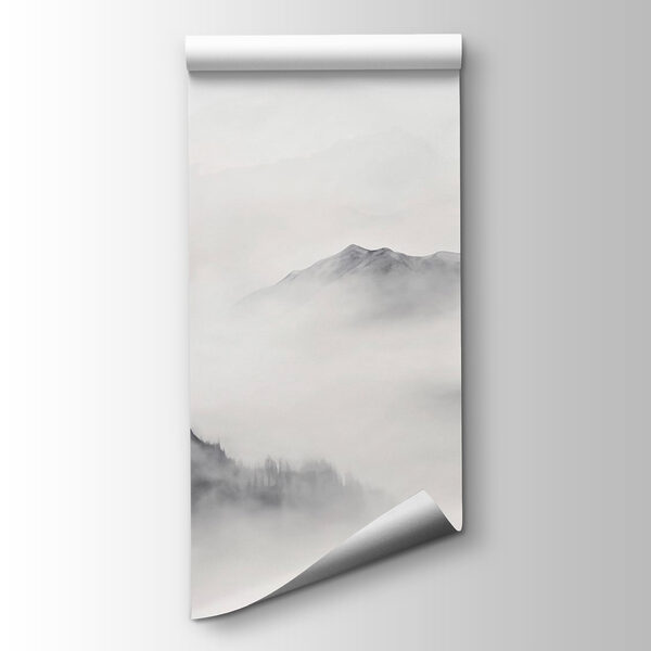 Mountain range with fog Mountain range with fog