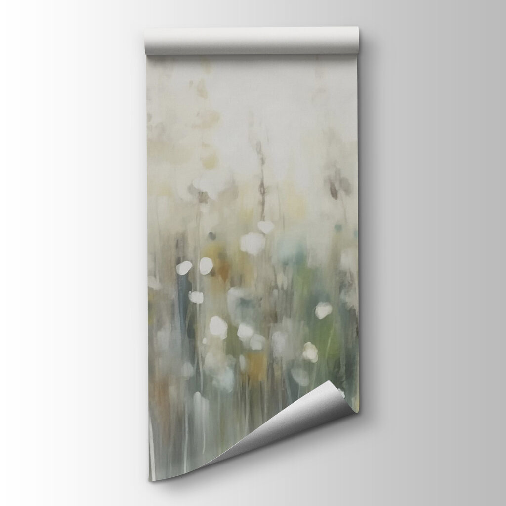 Painting of flowers in a field