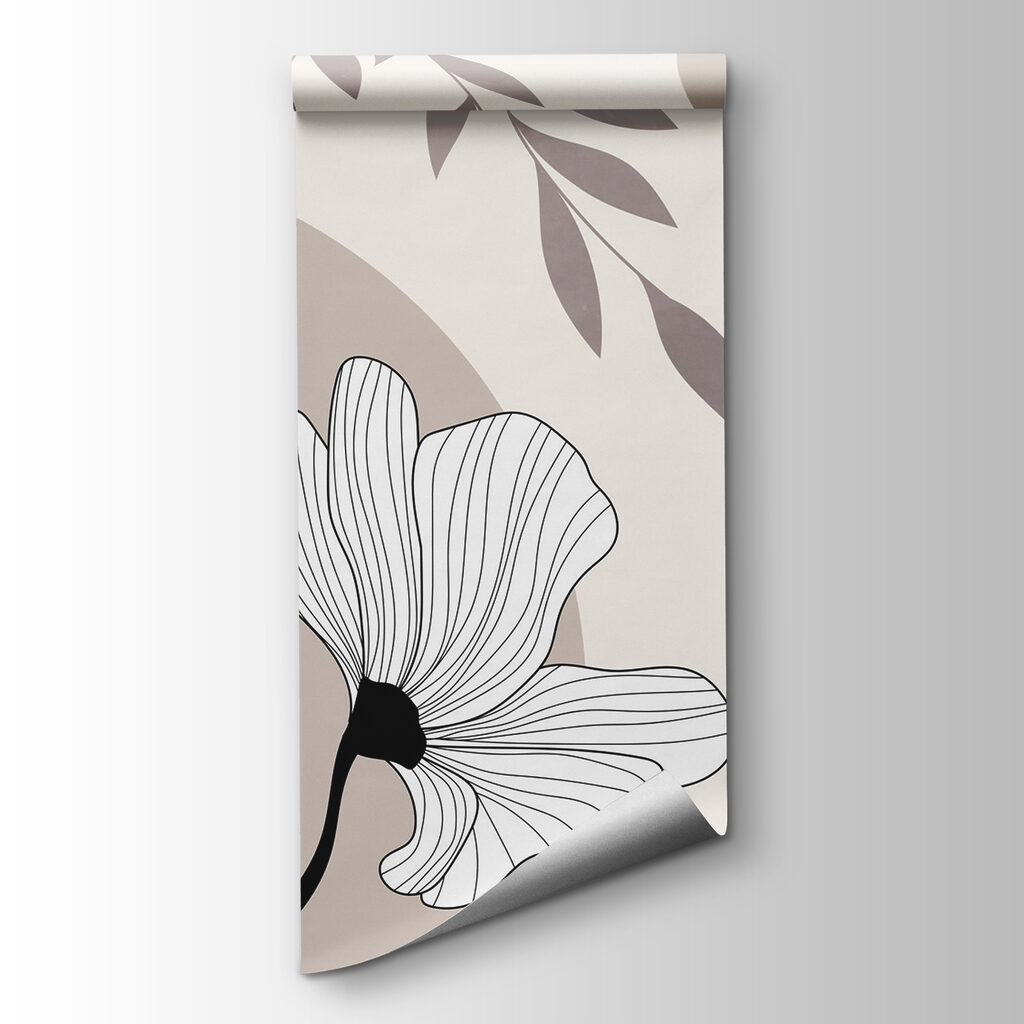 Delicate floral line design artwork Delicate floral line design artwork