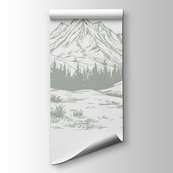 Drawing of a mountain range Drawing of a mountain range