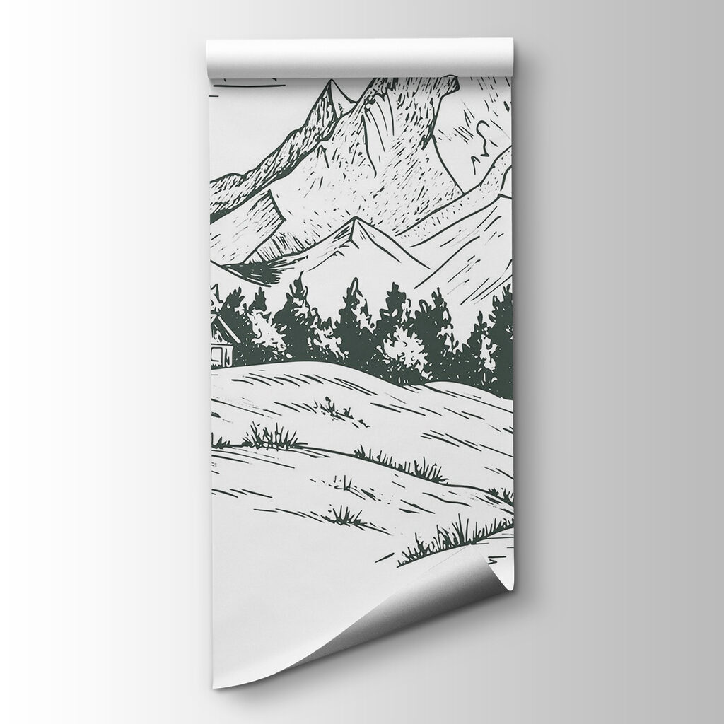 Landscape with trees and a house Landscape with trees and a house