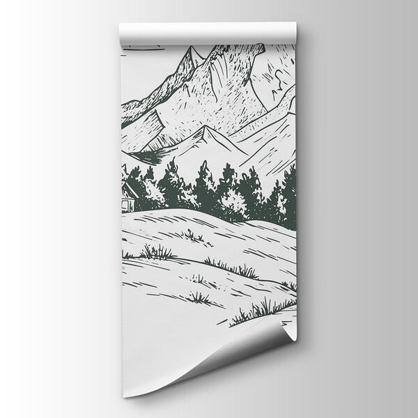 Landscape with trees and a house Landscape with trees and a house